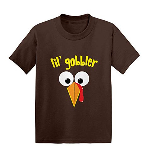 Haase Unlimited Lil Gobbler - Turkey Face Thanksgiving Infant/Toddler Cotton Jersey T-Shirt -Brown 2T- Haase Unlimited Lil Gobbler - Turkey Face Thanksgiving Infant/Toddler Cotton Jersey T-Shirt -Brown 2T-
