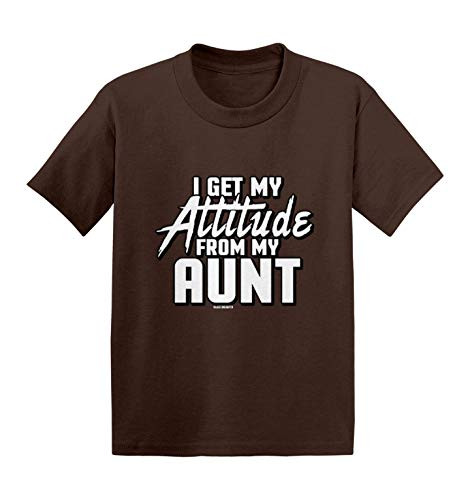 I Get My Attitude from My Aunt - Tude Infant/Toddler Cotton Jersey T-Shirt -Brown 2T-