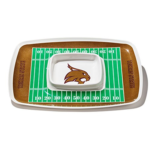 NCAA Chip  and  Dip Tray Texas State Bobcats one size brown