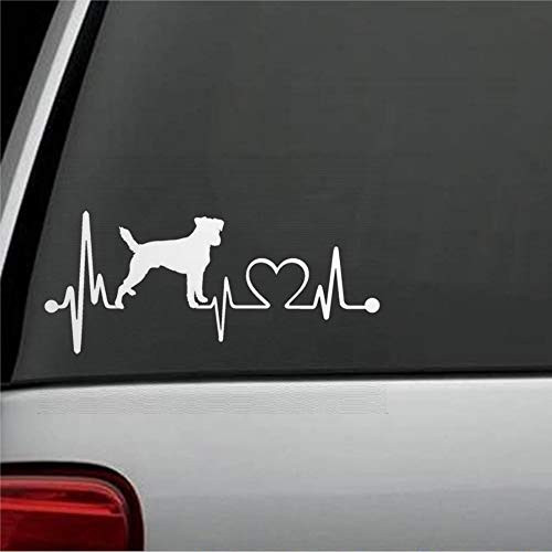 Jack Russell Terrier Heartbeat Lifeline Dog Decal Stickers Car Decal Window Decal Vinyl Decal Die Cut Decals Funny Laptop Stickers Bumper Stickers Present