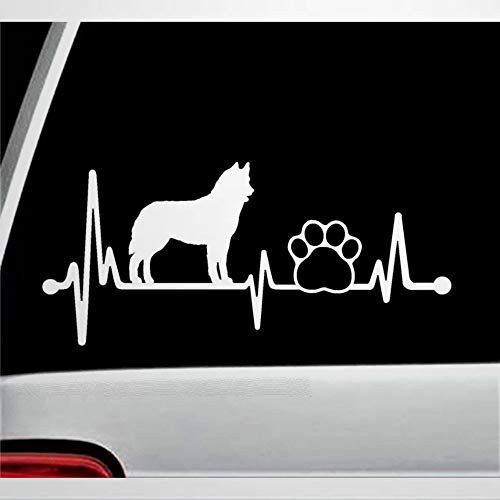 Husky Heartbeat Lifeline Dog Paw Decal Stickers Car Decal Window Decal Vinyl Decal Die Cut Decals Funny Laptop Stickers Bumper Stickers Present
