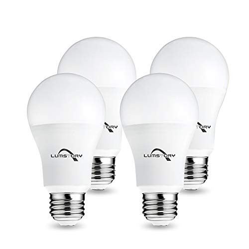 Dusk to Dawn LED Outdoor Light Bulb Sensor Photocell Light Bulbs 5000K Daylight White 9W-60W Equivalent- 850LM Auto On/Off E26 for Porch Yard Garage 4 Pack