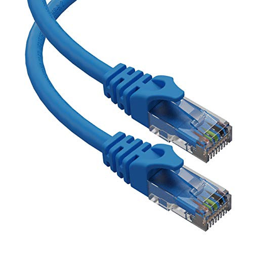 Cat6 Ethernet Cable 100 ft - RJ45 LAN UTP CAT 6 Network Cord Patch Long Internet Cable - 100 Feet - Blue