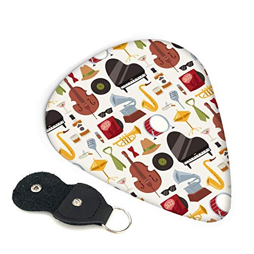 6 Pack Universal Plastic Guitar Picks For Acoustic Electric Guitar Jazz Musical Instruments Jazzband Music Plectrums For Guitar Bass Complete Gift Set For Guitarist