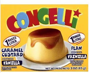ConGelli Caramel Custard/ Gelatin Flan 3-Ounce -Pack of 4-