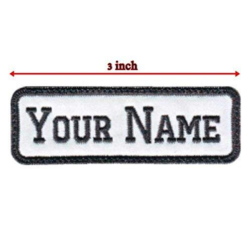 Rectangular 1 Line Custom Embroidered Name Tag Sew on Patch 3 inch -Small-