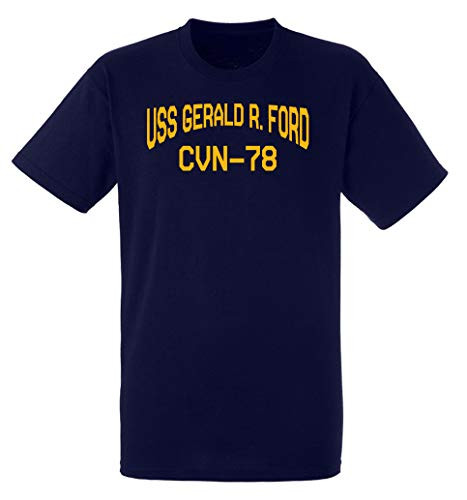 USS Gerald R. Ford CVN-78 Aircraft Carrier Supercarrier Standard Size Short Sleeve Tee Shirt - X-Large Navy