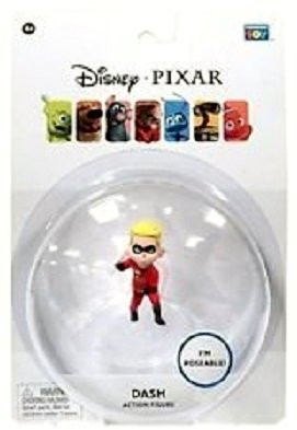 Disney Pixar 2 Inch Tall Poseable Action Figure - DASH From The INCREDIBLES with Display Base
