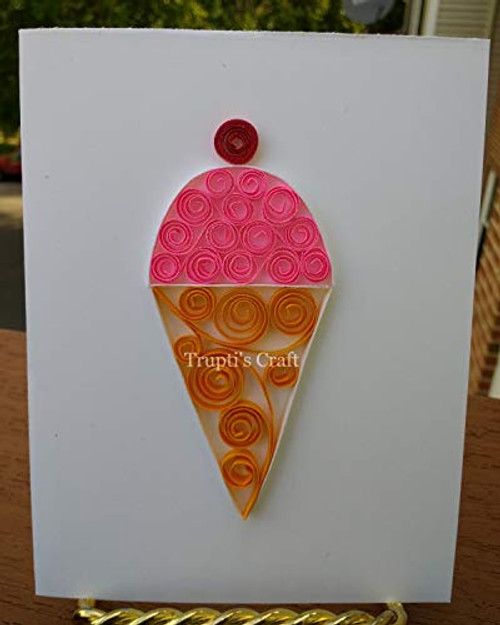 Paper Quilling Ice Cream Greeting Card/Wall Decor/Wall Frame/Birthday Card Paper Quilling Ice Cream Greeting Card/Wall Decor/Wall Frame/Birthday Card