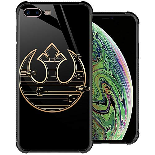 iPhone 8 Plus Case Iron Hook iPhone 7 Plus Cases Tempered Glass Back PlusSoft Silicone TPU Shock Protective Case for Apple iPhone 7/8 Plus