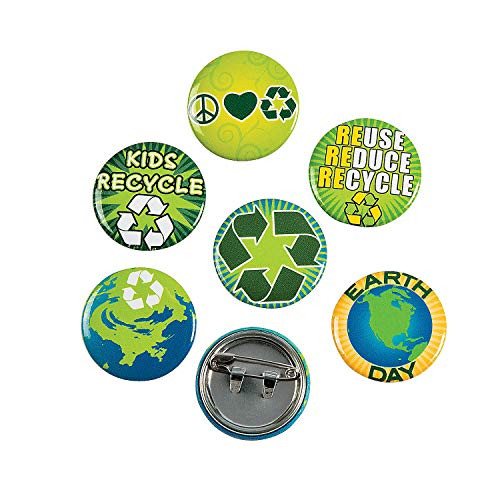Fun Express Earth Day/Recycle Mini Buttons - 48 Pieces - Educational and Learning Activities for Kids Fun Express Earth Day/Recycle Mini Buttons - 48 Pieces - Educational and Learning Activities for Kids