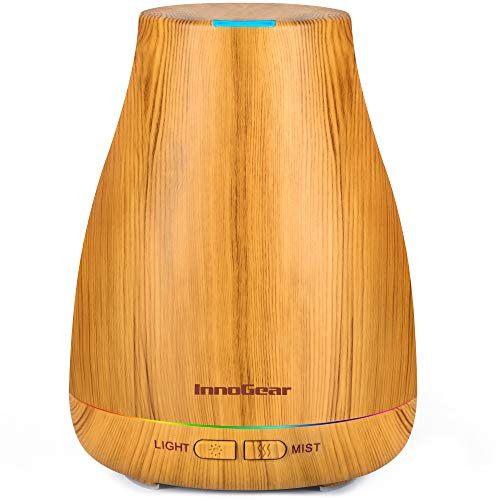 InnoGear Essential Oil Diffuser 300ml Diffuser for Essential Oils Aromatherapy Diffuser Cool Mist Humidifier with 8 Colors Light 2 Mist Mode Waterless Auto off for Home Office Yellow InnoGear Essential Oil Diffuser 300ml Diffuser for Essential Oils Aromatherapy Diffuser Cool Mist Humidifier with 8 Colors Light 2 Mist Mode Waterless Auto off for Home Office Yellow