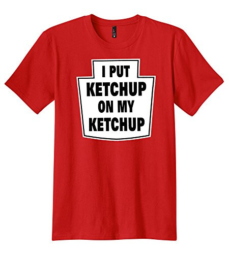 PubliciTeeZ I Put Ketchup on My Ketchup T-Shirt -M Red-