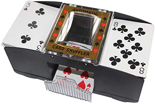 BUTIAN Automatic Poker Card Shuffler?1-2 Decks Poker Shuffles Card Shuffler Machine Battery-Operated Electric Shuffler A Gift Funny Family Game Accessory