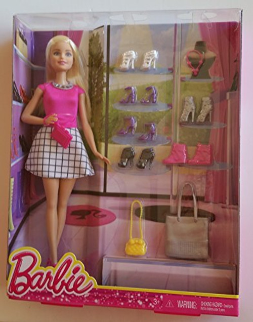 Blonde Fashionista Barbie Doll with 7 pairs of shoes & 3 fashion purses Blonde Fashionista Barbie Doll with 7 pairs of shoes & 3 fashion purses