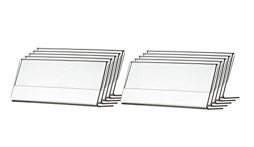 Marketing Holders 6 inchW x 2 inchH Sign Holder Place Card Pack of 10 Side Load Wedding Tabletop Desk Restaurants Jewelry Cases Free Samples Deli