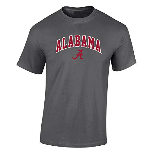 Elite Fan Shop Alabama Crimson Tide Tshirt Arch Over Plus Size 2X 3X 4X 5X Charcoal - XXX-Large