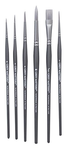 Jack Richeson Grey Matters Watercolor Brushes (Set of 6)