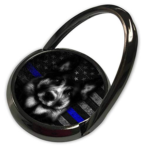 3dRose Photo of a German Shepherd Dog on Distressed Thin Blue line. - Phone Rings -phr_336753_1- 3dRose Photo of a German Shepherd Dog on Distressed Thin Blue line. - Phone Rings -phr_336753_1-