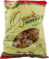 Rizopia Organic Brown Rice Fusilli - Gluten Free 16 Oz -Pack of 3-