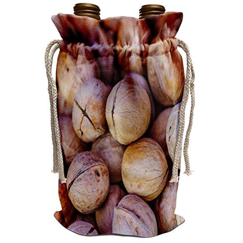 3dRose Alexis Photography - Food Walnut - Image of brown walnuts in a pile. Healthy natural food. Farm product - Wine Bag -wbg_319928_1-