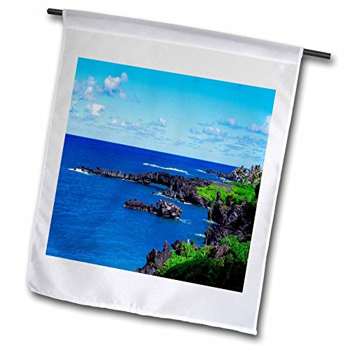 3dRose fl_6383_1 The Beautiful Maui Coast Garden Flag 12 by 18-Inch