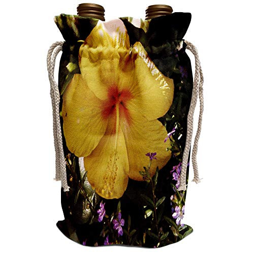 3dRose Jackie Popp Nature N Wildlife flowers - Hibiscus yellow - Wine Bag -wbg_19096_1-