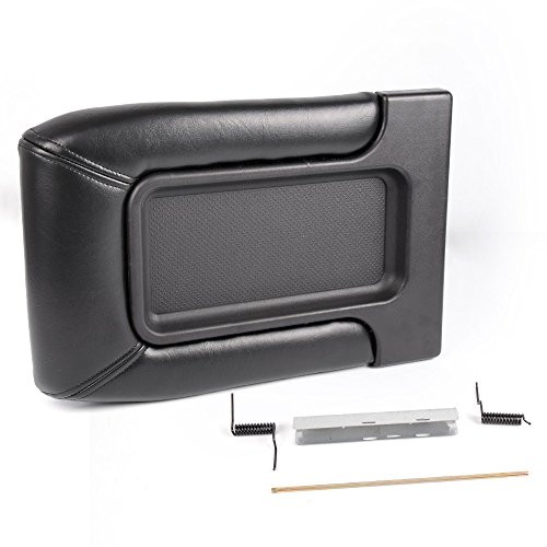 Gplus New Black Center Console Lid Armrest Leather Cover Repair Kit for Chevrolet Silverado Avalanche/Suburban/Tahoe/GMC Sierra Yukon Dark Gray 2001-2006 2002 2003 2004 2005