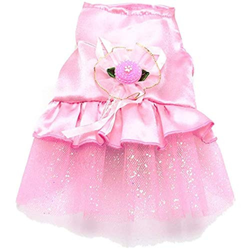 SISAVE Doggie Lace Skirt Puppy ClothesPet Dog Skirt Bow Tutu Dress -Pink XX-Small- SISAVE Doggie Lace Skirt Puppy ClothesPet Dog Skirt Bow Tutu Dress -Pink XX-Small-