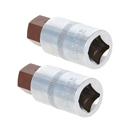 Utoolmart 1/2 inch Drive x 17mm Long Hex Bit Socket Metric S2  and  Cr-V Steel 2Pcs