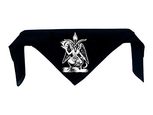 Baphomet Bandanna - Goat Skull Demonic Pentagram Devil Evil demon dragon Goats Head Gothic Metal Occult Punk Satan Satanic Skeleton Voodoo Wicca Witchcraft Inverted demon leviathan cross