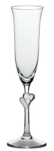 Artland True Hearts Champagne Flute, Clear, Set of 2