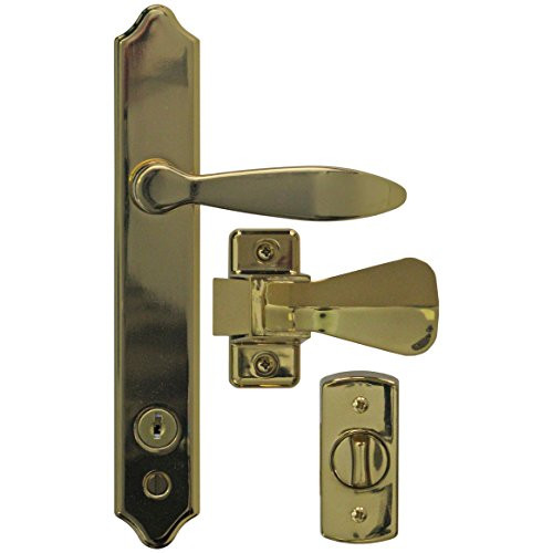 Ideal Security ML Lever Set for Storm and Screen Doors With Keyed Deadbolt Brass E-coat