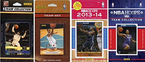 NBA Charlotte Hornets 4 Different Licensed Trading Card Team Sets Brown One Size