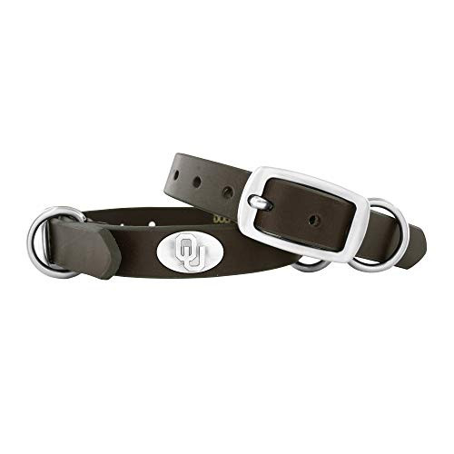 ZEP-PRO Oklahoma Sooners Brown Leather Concho Dog Collar X-Small