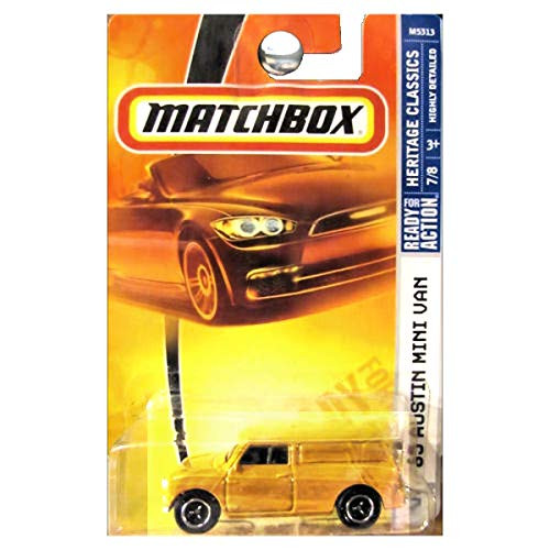 Mattel Year 2007 Matchbox MBX Heritage Classics Series 164 Scale Die Cast Car 26 - Yellow 2-Door 65 AUSTIN MINI VAN -M5313- Mattel Year 2007 Matchbox MBX Heritage Classics Series 164 Scale Die Cast Car 26 - Yellow 2-Door 65 AUSTIN MINI VAN -M5313-