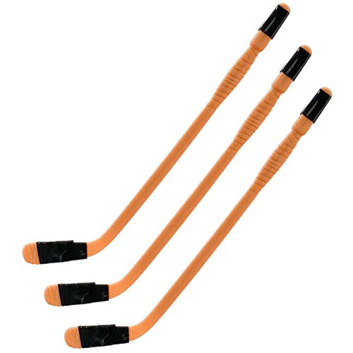 Set of 3 Hardcore Brown Hockey Sticks for Wrestling Action Figures