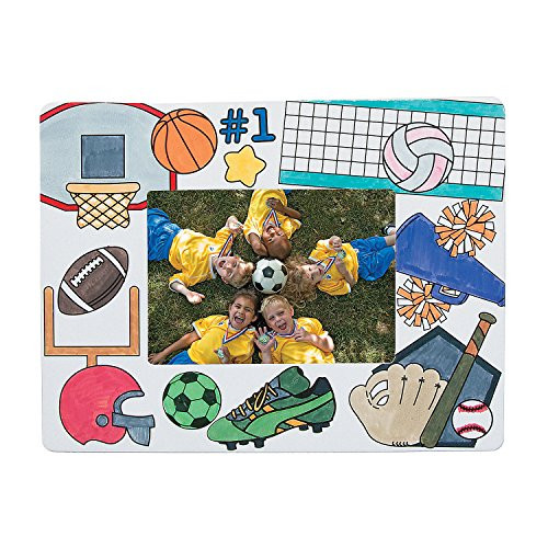 Color Your Own Sports Picture Frame - Crafts for Kids and Fun Home Activities