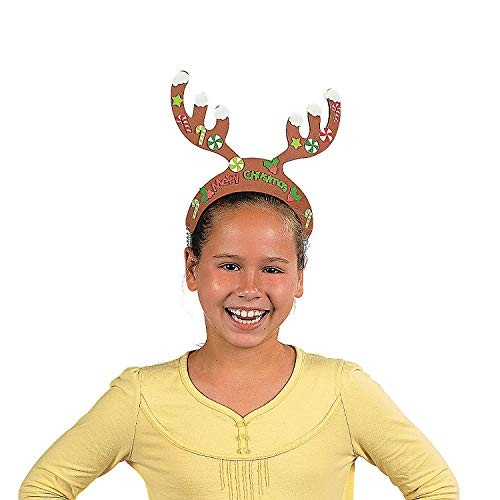 Foam Reindeer Antlers With Stickers - Crafts for Kids and Fun Home Activities
