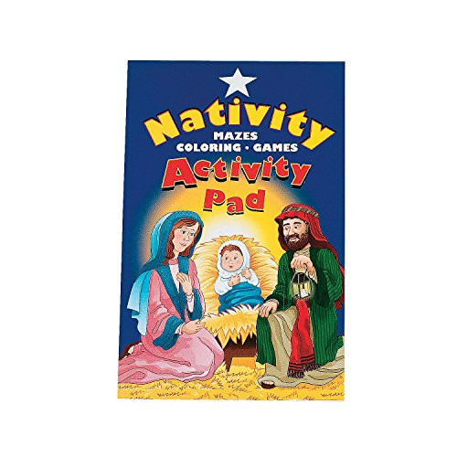 Fun Express Nativity Activity Coloring Books for Christmas - Set of 12 Pads - Holiday Kids Activities and Crafts