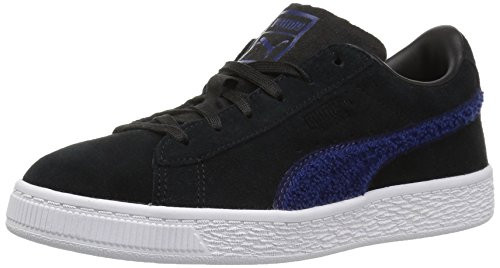 PUMA Baby Suede Classic Terry Kids Sneaker Black-Blue Depths, 6 M US Toddler