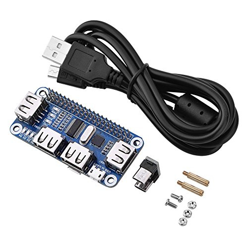 Cuifati 4 Port USB HUB HATUSB to UART Onboard 4 Port USB HUB HATompatible with USB2.0 1.1 for RPi Raspberry Pi Zero A Plus B B Plus 2 3 Model B Serial Debugging Onboard USB to UART