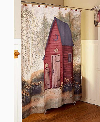 The Lakeside Collection Outhouse Shower Curtain