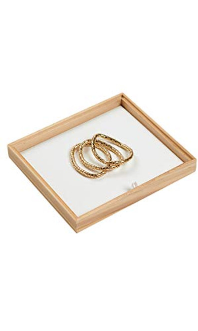Natural Wood Jewelry Tray - 7 1/2 inchL x 8 1/2 inchW x 1 inchD - Set of 2 Natural Wood Jewelry Tray - 7 1/2 inchL x 8 1/2 inchW x 1 inchD - Set of 2