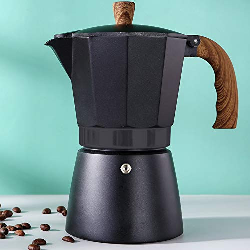 Moka Pot 6 Cup Stovetop Espresso Maker - 10 oz Manual Cuban Coffee Percolator Machine Premium Aluminum Moka Italian Espresso Greca Coffee Maker Brewer Percolator
