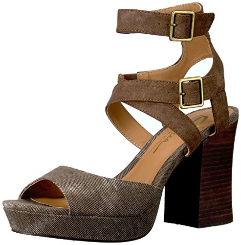 Sbicca Womens Gear Heeled Sandal Brown 7 B US