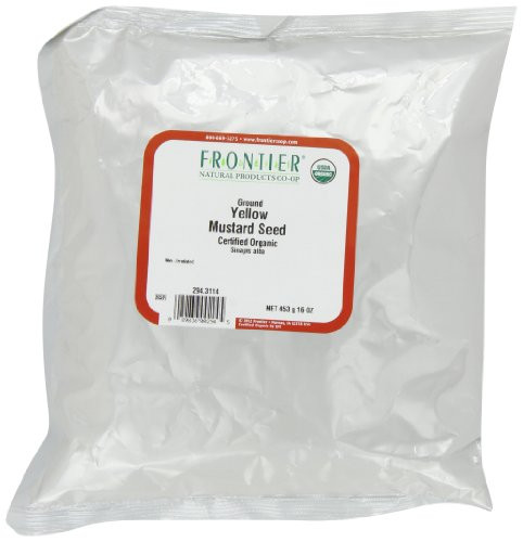 Frontier Mustard Seed Yellow Mustard Powder Certified Organic 16 Ounce Bags -Pack of 2-