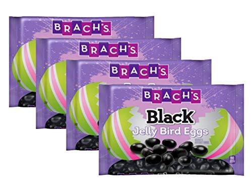 Brachs Black Jelly Bird Eggs Easter Candy - Pack of 4 Bags - 14.5 oz Per Bag - 58 oz Total of Bulk Brachs Black Jelly Beans