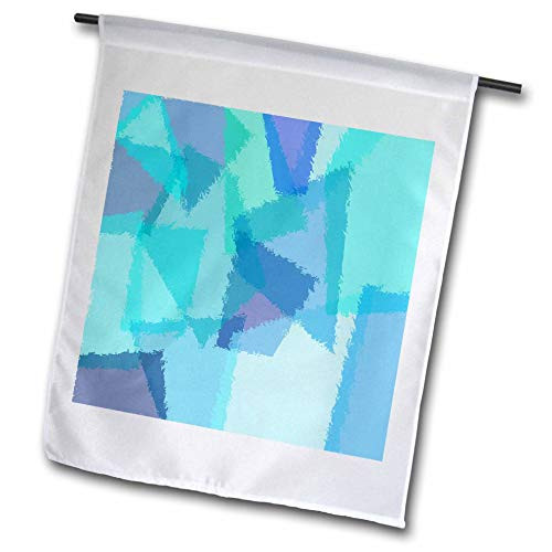 3dRose Lens Art by Florene - Digital Geometric Paintings - Image of Overlapping Blue and Aqua Triangles in Abstract - 12 x 18 inch Garden Flag -fl_321243_1- 3dRose Lens Art by Florene - Digital Geometric Paintings - Image of Overlapping Blue and Aqua Triangles in Abstract - 12 x 18 inch Garden Flag -fl_321243_1-