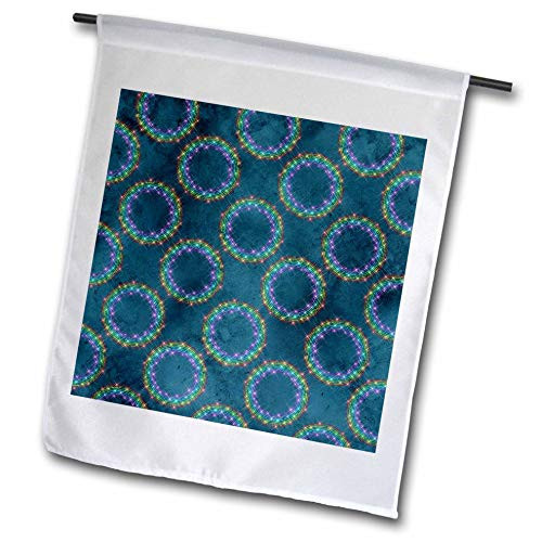 3dRose Pretty Image of Sparkle Circle Rainbows Pattern - Flags -fl_340281_1-